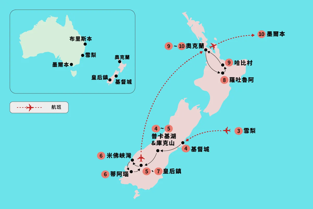 紐澳雙國~紐西蘭山海巡禮 澳洲東岸漫遊15日 行程說明(圖 27)